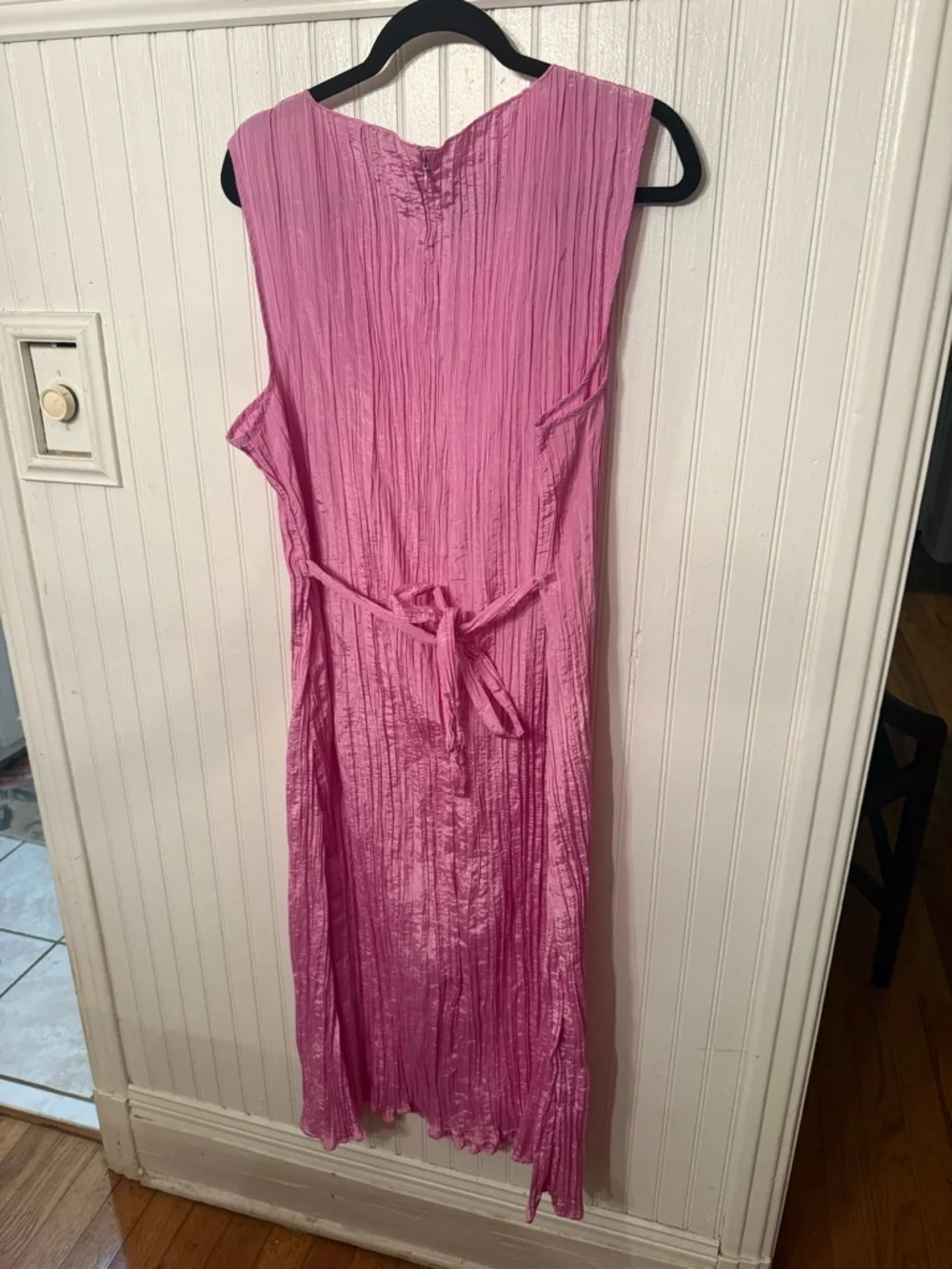 J. Crew Crinkle High Neck Sheath Dress Size 22 bubblegum pink